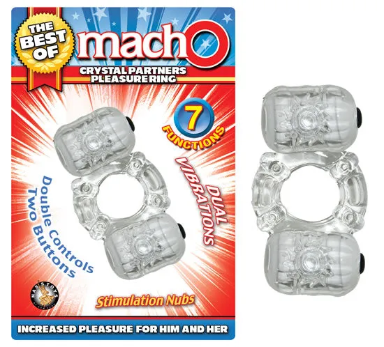 Best of Macho Crystal Partners Pleasure Ring Clear Nasstoys Anal