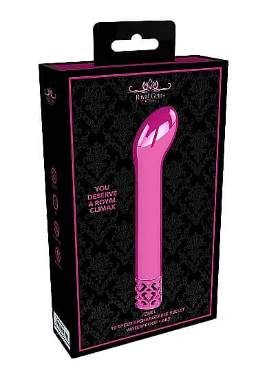 Female Sex Toys SHOTS AMERICA Royal Gems Jewel Pink ABS Plastic Bullet Vibrator Rechargeable