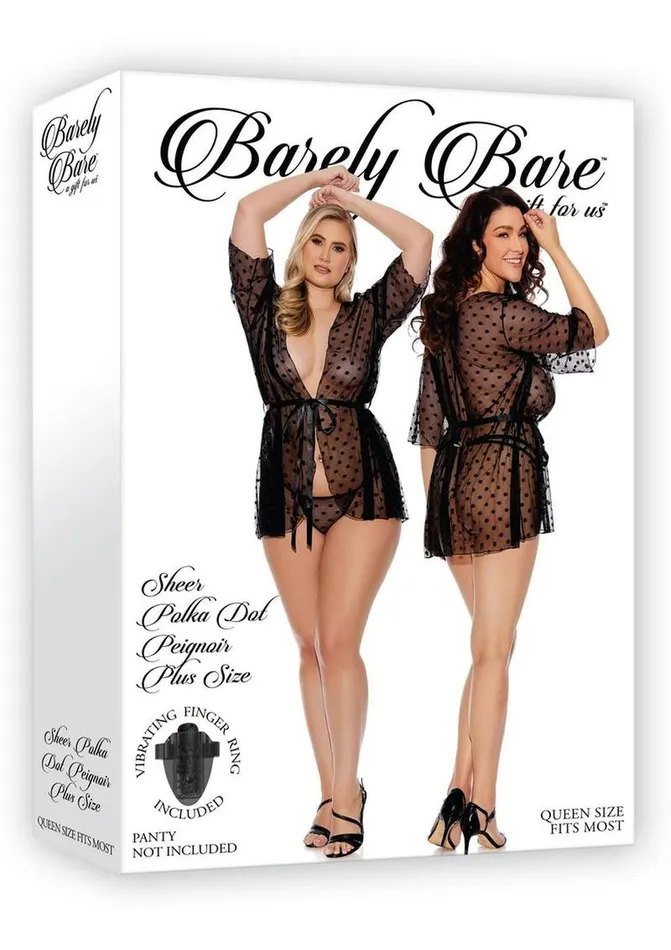 Barely Bare Sheer Polka Dot Robe Barely Bare Hosiery