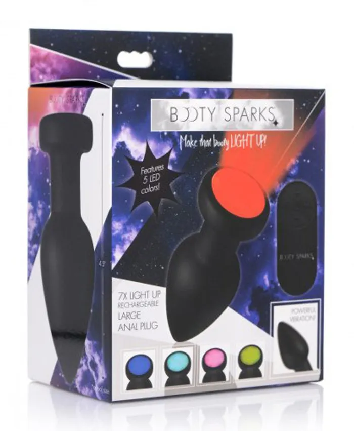 Holiday Blowout Sale Male Sex Toys 7x Light Up Rechargeable Anal Plug 