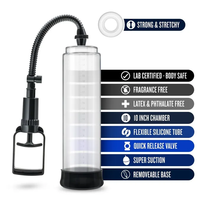 Male Sex Toys Blush Novelties Performance Vx5 Male Enhancement Pump System Clear