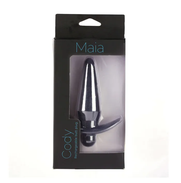 Anal Maia Toys Cody Silicone Vibrating Anal Plug Black Anal Maia Toys Cody Silicone Vibrating Anal Plug Black