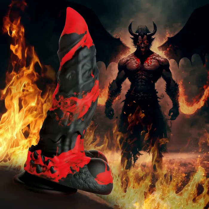 Creature Cocks Fire Demon Dildo Monster Silicone Dildo Dildos