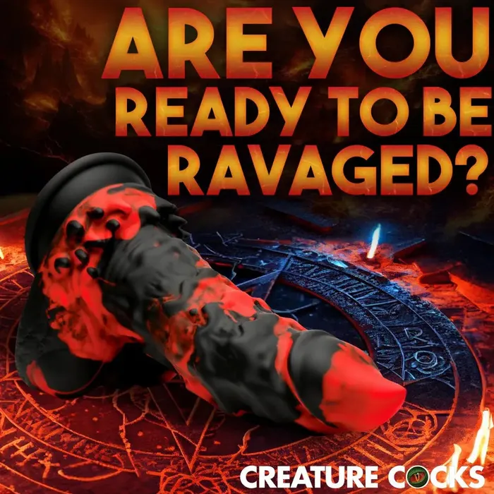 Creature Cocks Fire Demon Dildo Monster Silicone Dildo Dildos