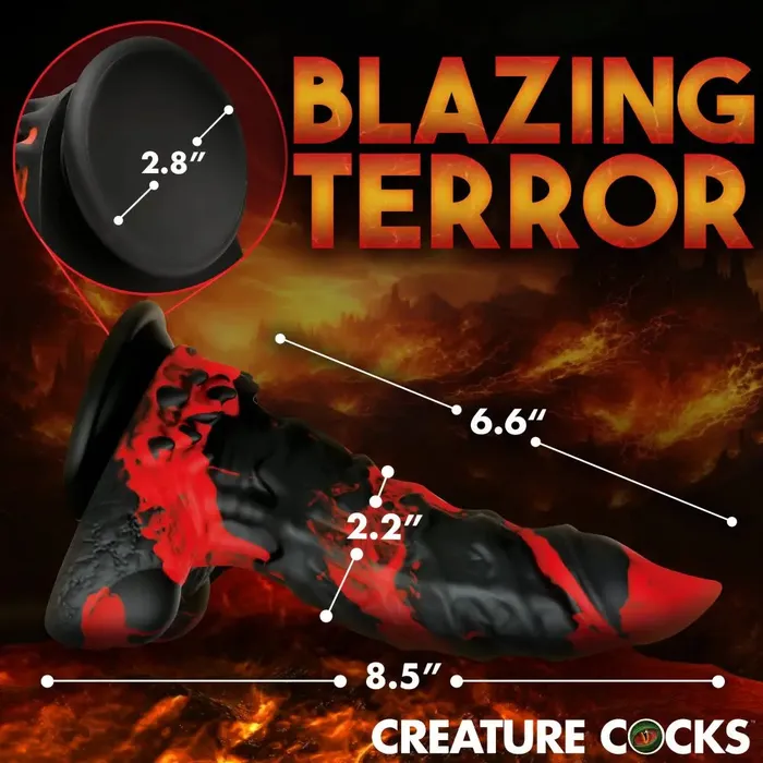 Creature Cocks Fire Demon Dildo Monster Silicone Dildo Dildos