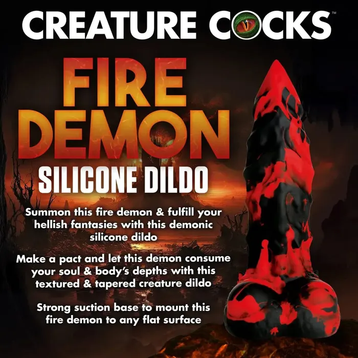 Creature Cocks Fire Demon Dildo Monster Silicone Dildo Dildos