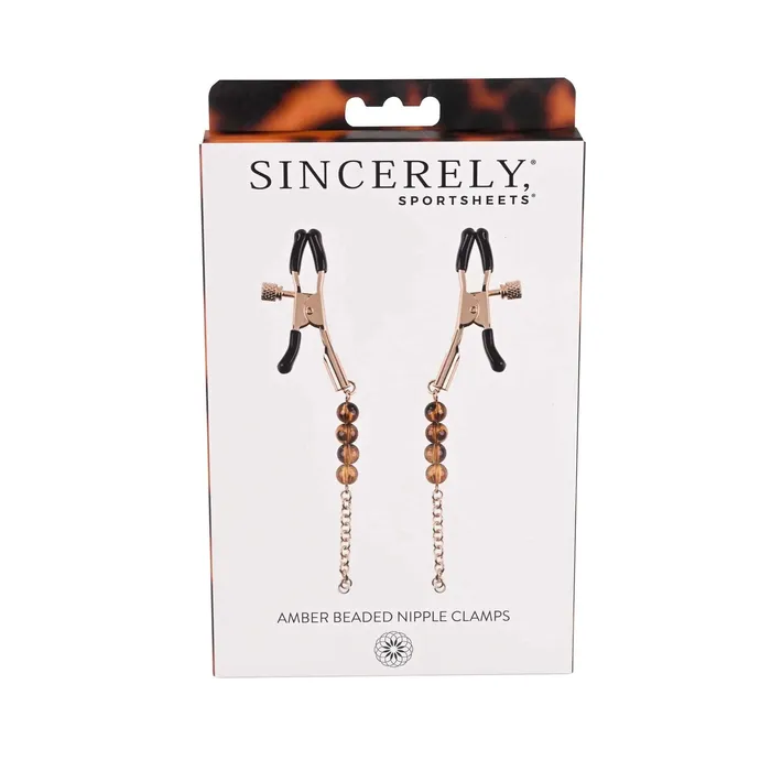 Female Sex Toys Sportsheets Sincerely Amber Beaded Nipple Clamp Female Sex Toys Sportsheets Sincerely Amber Beaded Nipple Clamp