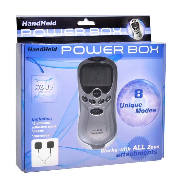 Male Sex Toys Zeus Electrosex BDSM Electrosex Power Box Zeus Handheld EStim Power Box Beginner Electrosex