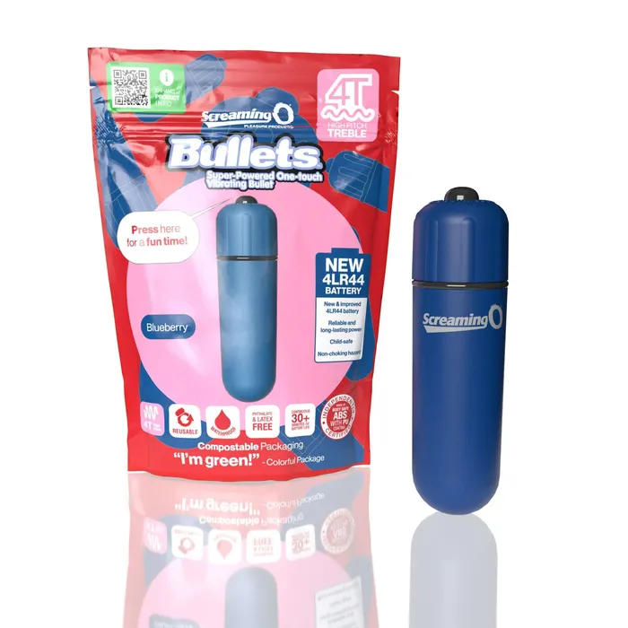 Screaming O Female Sex Toys Screaming O 4t Bullet Super Powered One Touch Vibrating Bullet Blueberry Screaming O Female Sex Toys Screaming O 4t Bullet Super Powered One Touch Vibrating Bullet Blueberry