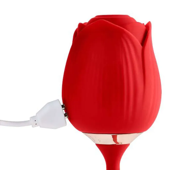 Vibrators Cloud 9 Novelties Cloud 9 Rose Plus With Thrusting Pleasure Stem Dual Stimulation Red Vibrators Cloud 9 Novelties Cloud 9 Rose Plus With Thrusting Pleasure Stem Dual Stimulation Red