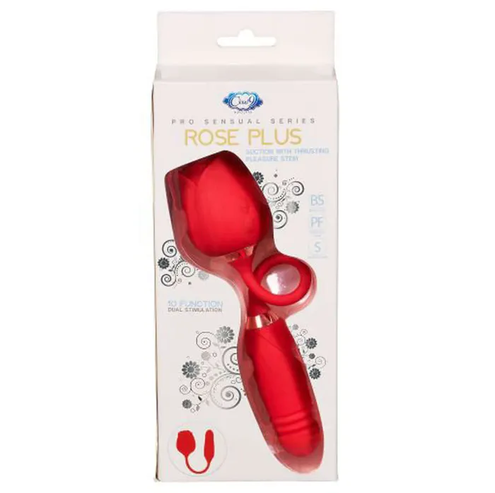 Vibrators Cloud 9 Novelties Cloud 9 Rose Plus With Thrusting Pleasure Stem Dual Stimulation Red Vibrators Cloud 9 Novelties Cloud 9 Rose Plus With Thrusting Pleasure Stem Dual Stimulation Red