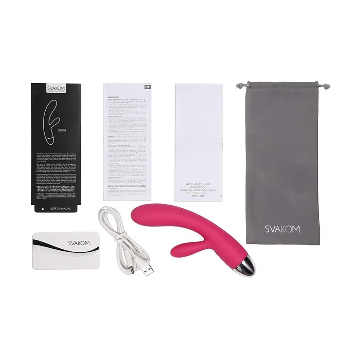 Vibrators SVAKOM SVAKOM Lorna Rechargeable Touch Rabbit Vibe Wine Red