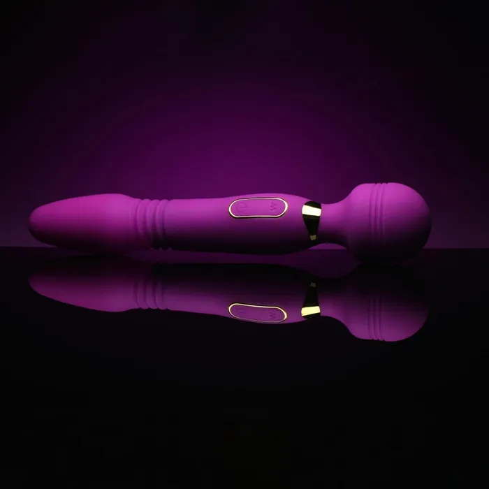 Vibrators Target Vibrator Sex Toy Deluxe Thrusting and Vibrating Silicone Wand Target Purple Toy XR Brands