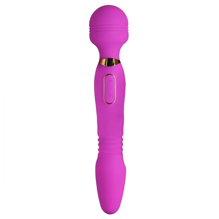 Vibrators Target Vibrator Sex Toy Deluxe Thrusting and Vibrating Silicone Wand Target Purple Toy XR Brands