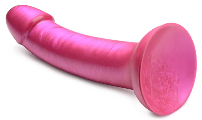 XR Brands Strap U Dildos GTastic 7 Inch Metallic Silicone Dildo Pink XR Brands Strap U Dildos GTastic 7 Inch Metallic Silicone Dildo Pink