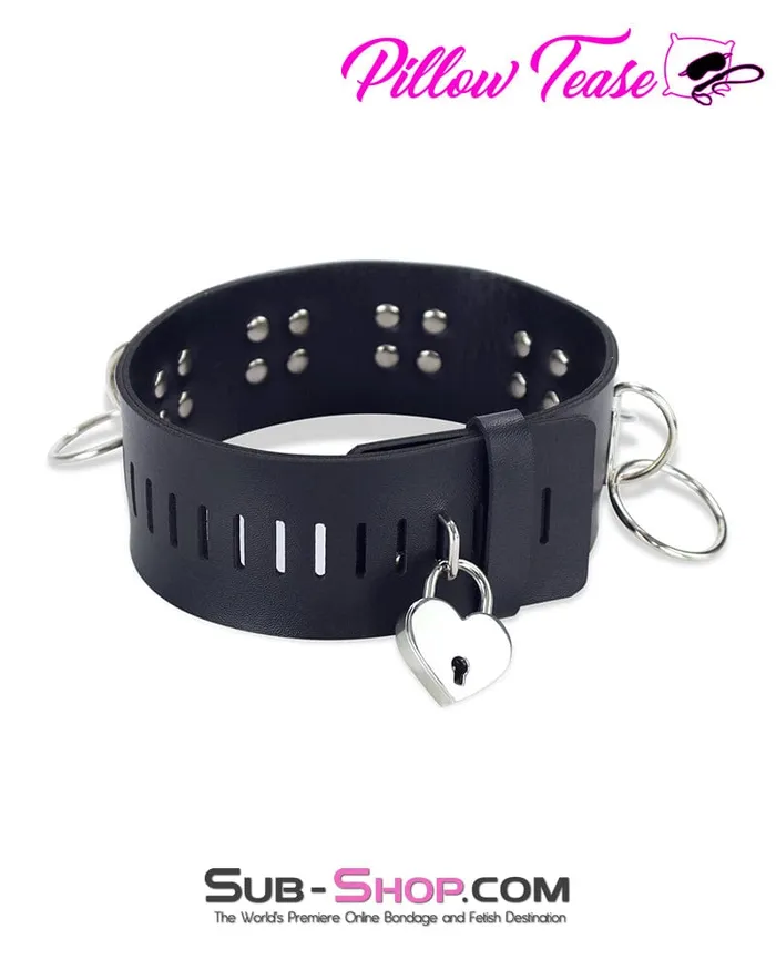 0714DL 5 Ring Bondage Slave Collar Idea Couples