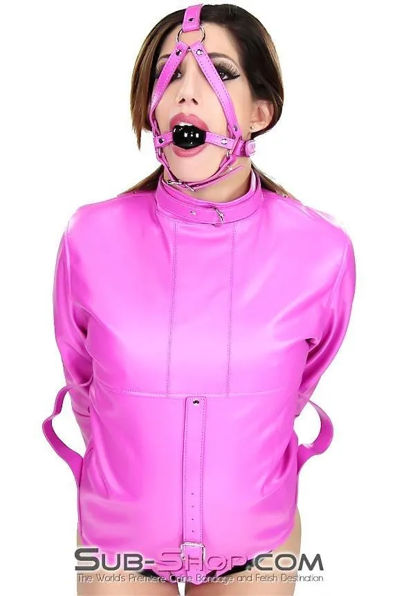 4715RS Hot Pink Satin Lined Bondage Straitjacket Raysent Vibrators