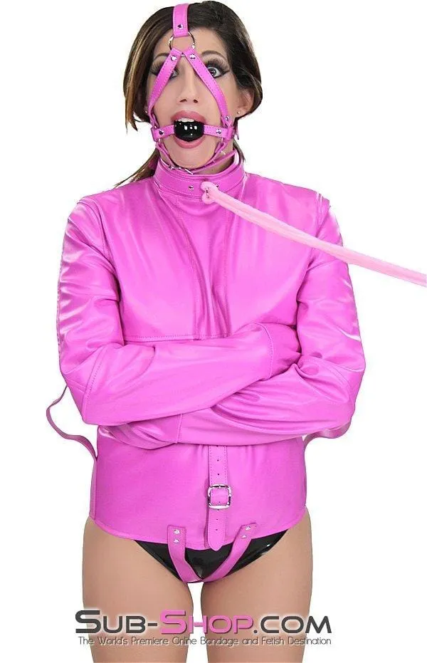 4715RS Hot Pink Satin Lined Bondage Straitjacket Raysent Vibrators