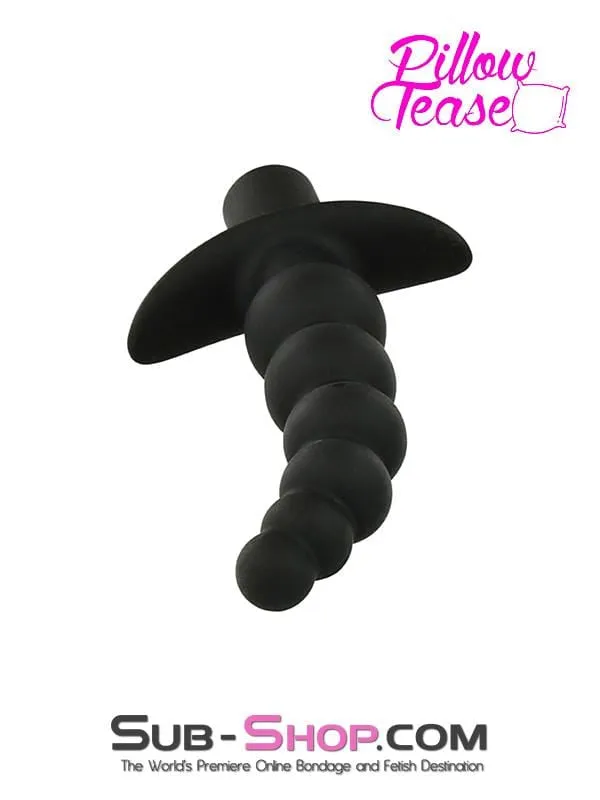 Anal Moonwell 6946M Black Graduated Beaded Vibrating Butt Plug LAST CHANCE Final Closeout
