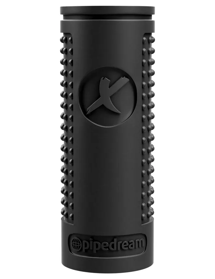 Black EZ Grip Stroker with Suction Fun Textured Toy for ThrillSeekers Pipedream Male Sex Toys