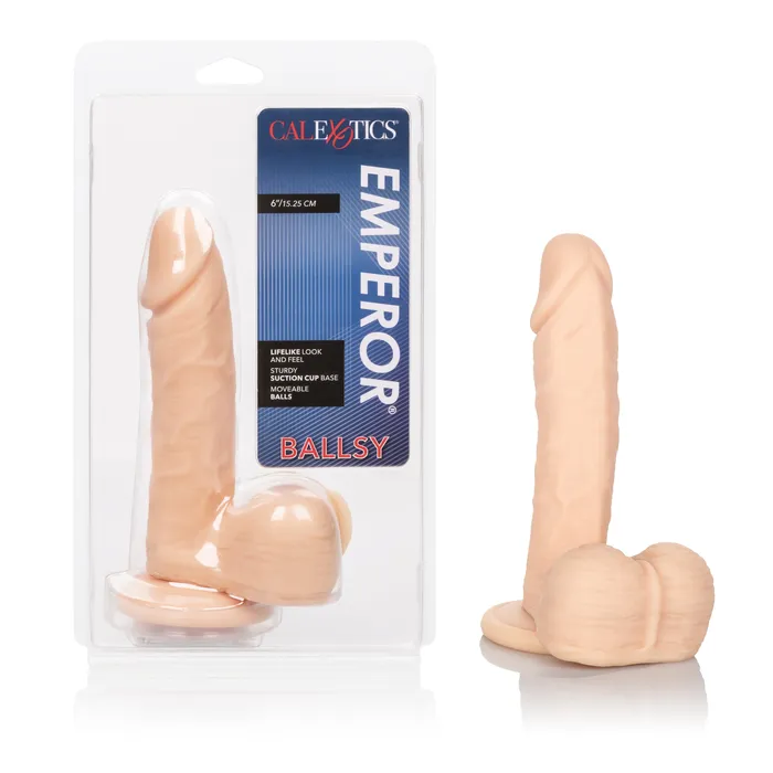 Calexotics Emperor Ballsy Plushy Soft Dong with Realistic Moveable Balls Dildos