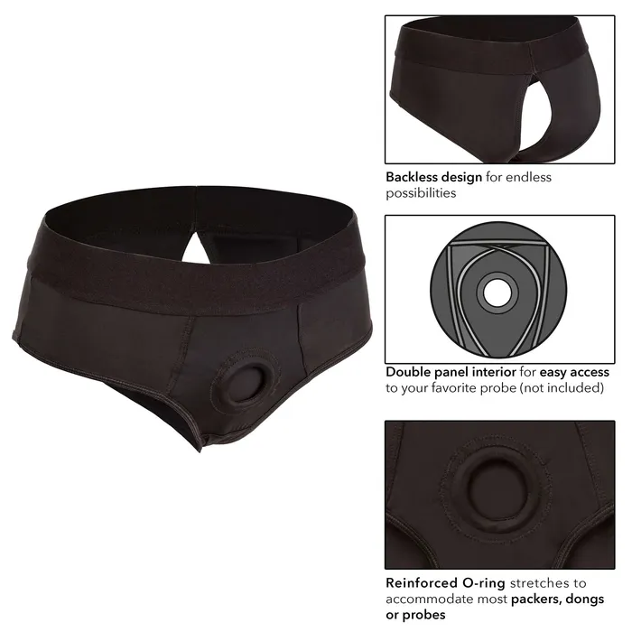 Female Sex Toys CalExotics Her Royal Harness Backless StrapOn Brief