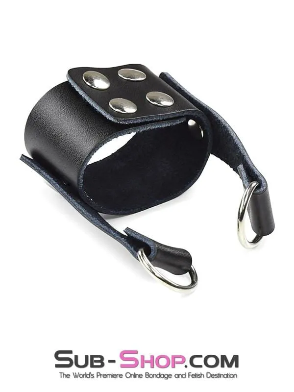 Idea Male Sex Toys 1937DL Leather Ball Stretcher Strap With Weight or Lead Rings 1 38 MEGA Deal