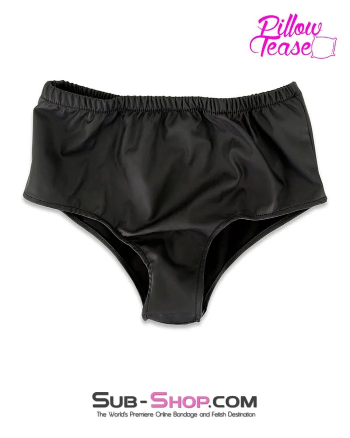 Moonwell Anal 5723M Leather Look 4 Way Stretch Silicone Butt Plug Panty