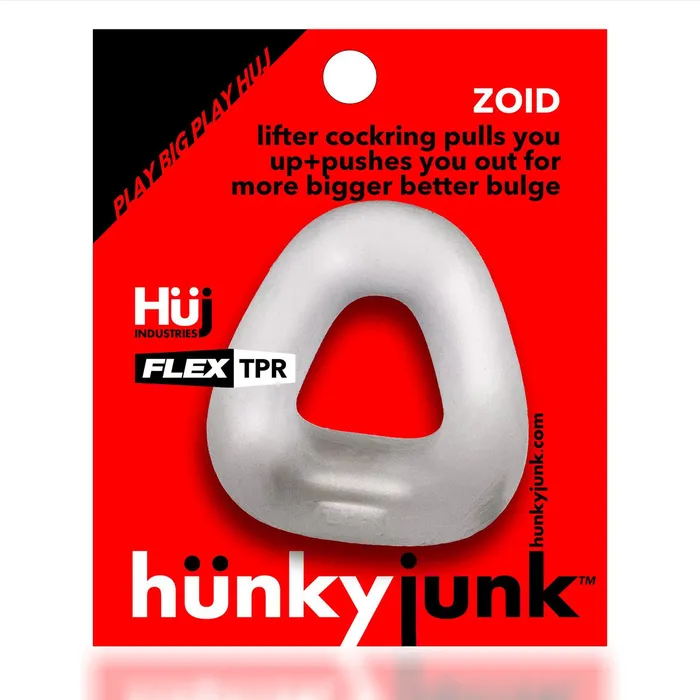 Oxballs Zoid Trapazoid Lifter Cockring Clear Ice Dildos