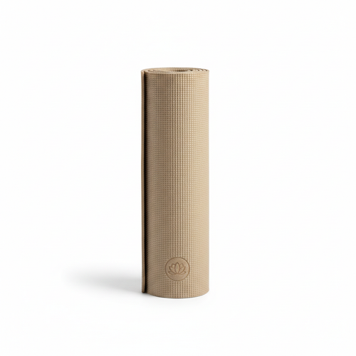 FlexPeak Yoga & Exercise Mat - rolled premium exercise mat on white background