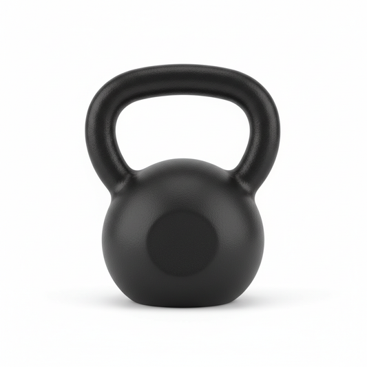 FlexPeak Cast Iron Kettlebell - sleek black cast iron on white background